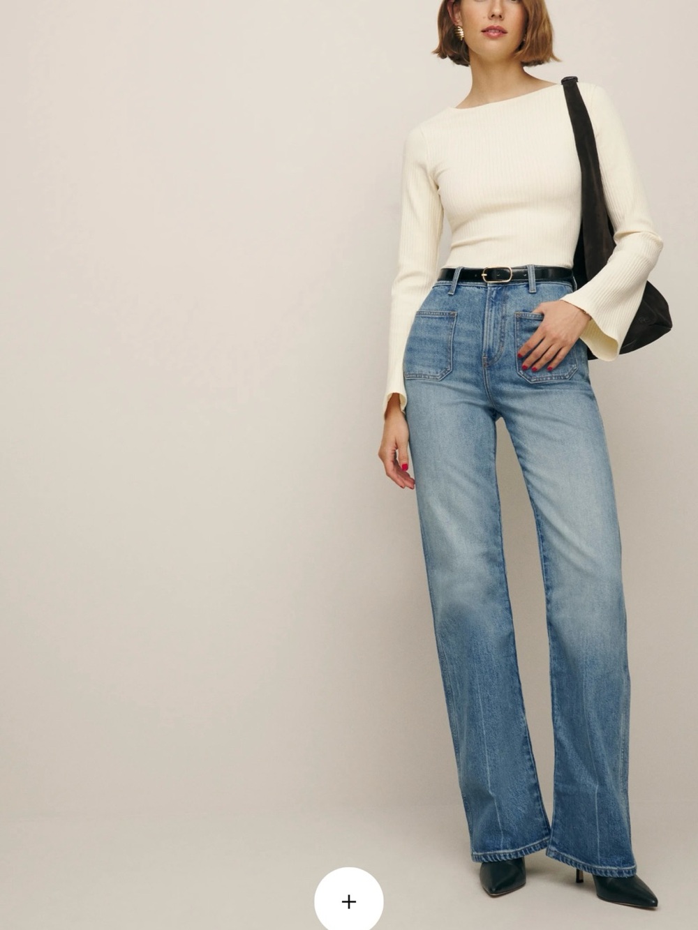 Reformation Alysa High-Rise Light Blue Straight Leg Jeans - Women size 28 $165